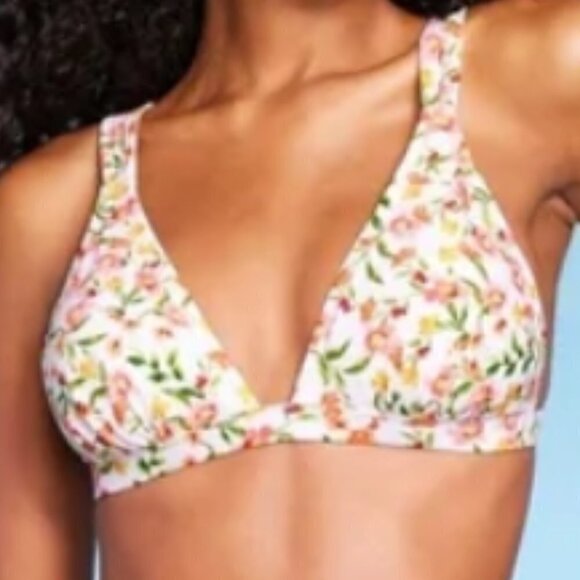 NWT Triangle Floral Swim Top Shade & Shore - Picture 2 of 2